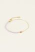 Lichtpaarse kralen armband | Initial armband | My Jewellery