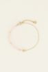 Roze kralen armband met initial | Zwarte armband | My Jewellery