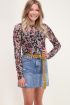 Zwarte mesh top bloemenprint | My Jewellery