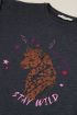 Donkergrijs shirt stay wild | T-shirts | My Jewellery