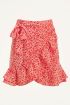 Rode wikkel rok met dubbele ruffle | My Jewellery