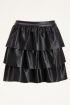 Zwarte leatherlook rok met laagjes | My Jewellery