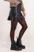 Zwart leatherlook rokje met ruffle | My Jewellery