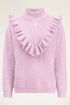 Roze trui met ruffle & rits | Truien | My Jewellery