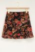 Zwarte rok met multikleur bloemen | My Jewellery