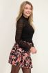 Zwarte mesh top met smock | My Jewellery