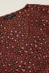 Rode wikkelblouse met panterprint | My Jewellery