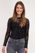 Zwarte mesh top met bloemen | My Jewellery