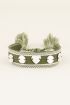 Groene bohemian armband zilveren bedeltjes | My Jewellery