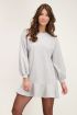 grijze sweater jurk met ruffle | My Jewellery