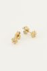 Studs bloemetje lichtroze steen | My Jewellery