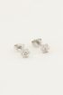 Studs bloemetje lichtroze steen | My Jewellery