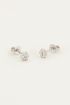 Studs bloemetje lichtroze steen | My Jewellery