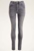 Grijze high waisted skinny jeans | My Jewellery