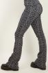 Zwart-witte flared pants dierenprint | My Jewellery