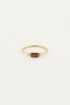 Ring rode steen & diamantjes | My Jewellery