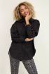 Zwarte blouse met ruffle kraag | My Jewellery
