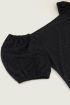 Zwarte off shoulder top met broderie