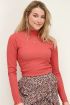 Rode top met col en structuur | My Jewellery