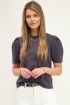 Grijze top met pofmouwen | My Jewellery