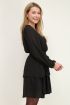 Zwarte jurk met laagjes en strik | My Jewellery