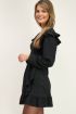 Zwarte wikkeljurk met ruffles | My Jewellery