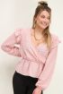 Roze wrap top met ruffles | My Jewellery