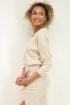 Beige rib top met plooimouw | My Jewellery