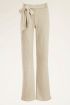 Beige rib broek met ceintuur | My Jewellery
