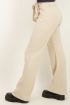 Beige rib broek met ceintuur | My Jewellery