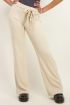 Beige rib broek met ceintuur | My Jewellery