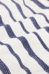 Witte wikkeljurk met blauwe strepen