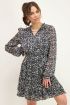 Zwarte jurk met blauwe luipaardprint | My Jewellery