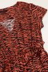 Oranje zebraprint maxi jurk met lurex