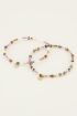 Multi-coloured set of beaded bracelets