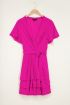 Roze crinkle jurk met laagjes