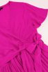 Roze crinkle jurk met laagjes
