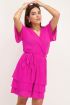 Roze crinkle jurk met laagjes