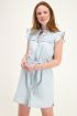 Jurk denim look met ruffles