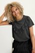 Shirt with studs and acid wash