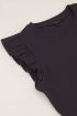 Grijs jurkje rib met ruffle mouw | My Jewellery