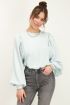 Lichtblauwe top met grote mouw | My Jewellery