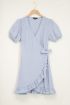 Blauwe embroidery dress