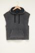 Grijze Mouwloze hoodie
