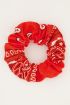 Scrunchie bandana print rood