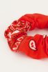 Scrunchie bandana print rood