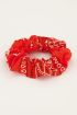 Scrunchie bandana print rood
