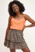 Oranje spaghetti top met ruffle