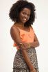 Oranje spaghetti top met ruffle