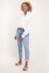 Poplin blouse met ruffle